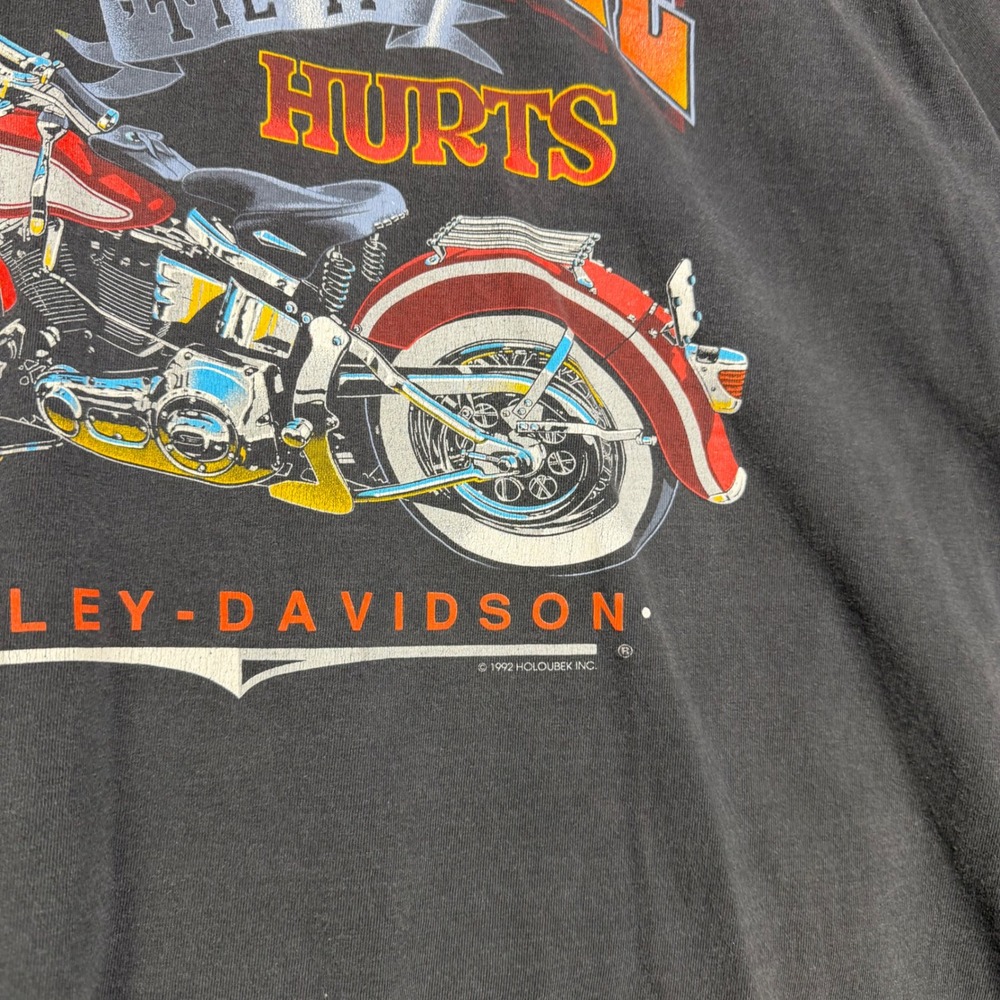 Vintage 1992 Harley Davidson Accessorize Til It Hurts T-Shirt XL Tulsa - Picture 4 of 7